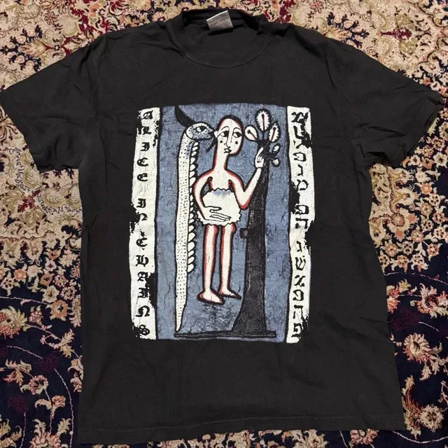 90s Remake Alice In Chains Band Basic Style Black T shirt