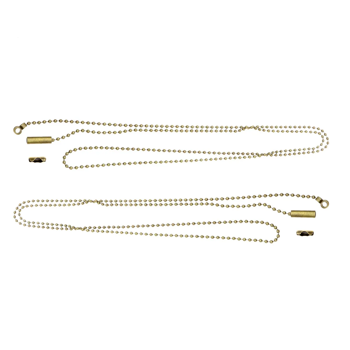 2Pcs Fan Pull Chain Extension Beaded 3Mm Diameter Chain Connector Replacement for Ceiling Light Lamp Accessories