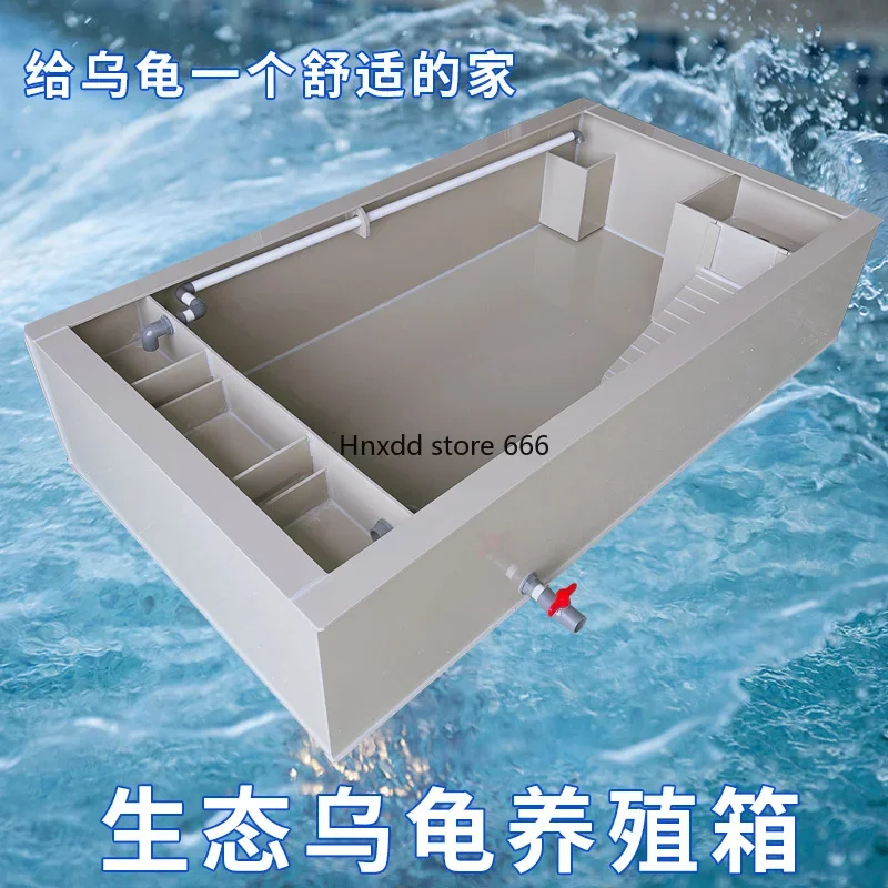 PP plastic with filter water pump special turtle box for ecological breeding