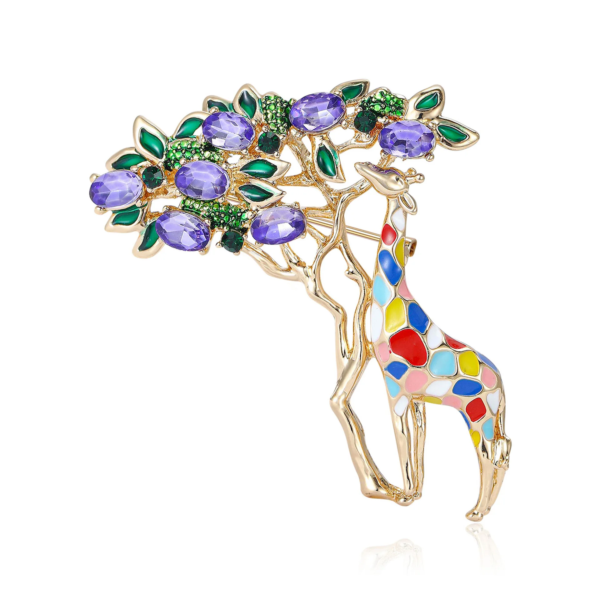 

New Hot-selling Fashion Exquisite Giraffe Brooch Niche Personality Cartoon Animal Brooch High-end Temperament Pin Accessories