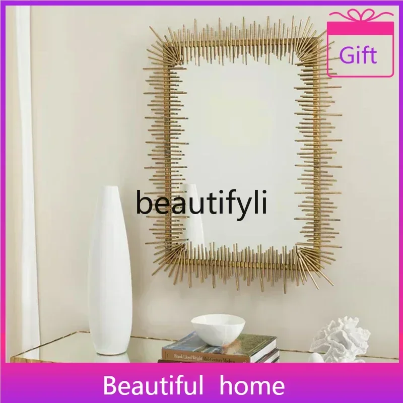 xx1Decorative mirror simple glass door premium bathroom room decorative painting high definition fitting mirror bathroom