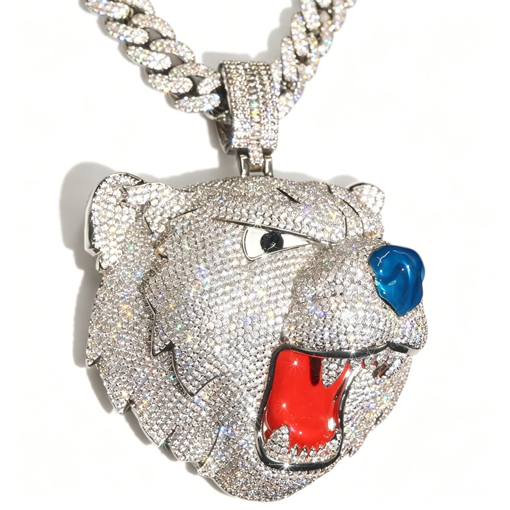 Crystal Bear Pendant Necklace — product information 1