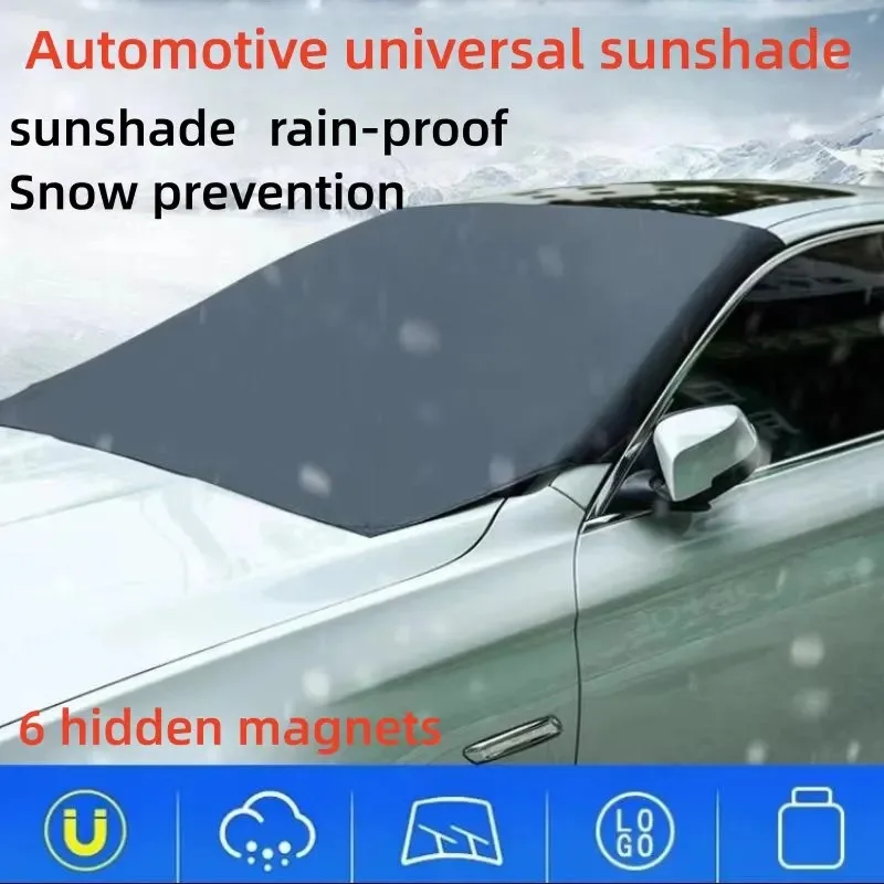 

Magnetic Car Front Windscreen Cover Automobile Sunshade Cover Car Windshield Snow Sun Shade Waterproof Car Cover 210 120cm