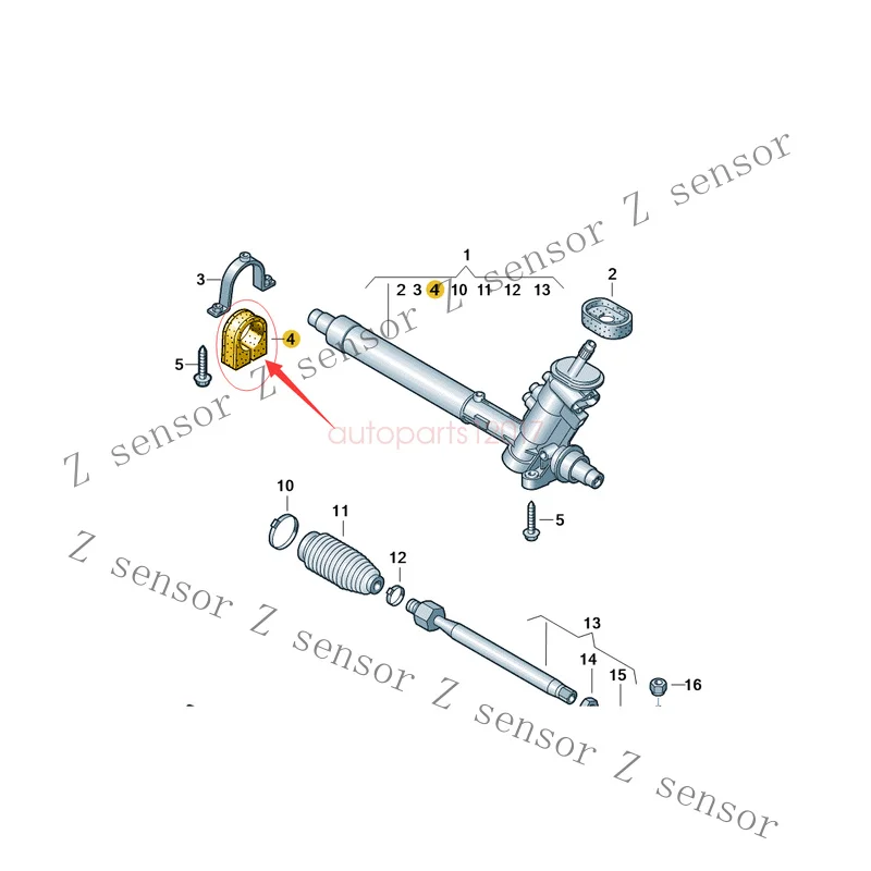 RRR+ 0EM Steering Gear Rubber Mounting For Audi A1 VW Polo Fabia Ibiza 6Q0423884B