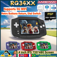 ANBERNIC RG 34XX 64Bit Retro Handheld Game Player 3.4-inch IPS Screen HD-Support TV RG34XX Portable PSP Game Console streaming