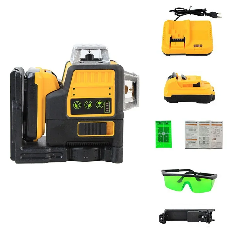 Professional Laser Level 3 Lines 360 Self Horizontal and Vertical Self-leveling Multifunctional High Precision Construction Tool