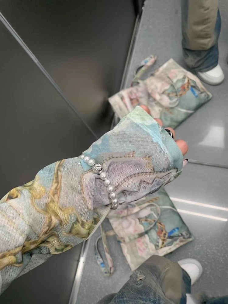 2025 Y2k الجمالية الشاش الطباعة الخريف تي شيرت المرأة Harajuku الجرونج اقتصاص القمم الشارع الشهير الجنية Bodycon انظر من خلال بلايز