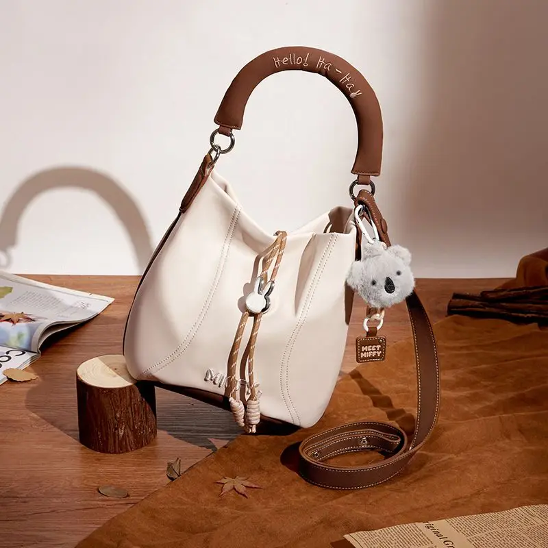 

Vintage Miffy Large Capacity Autumn/Winter Tote Bag Crossbody Shoulder Purse for Women Denim Commuter Bag with Detachable Strap