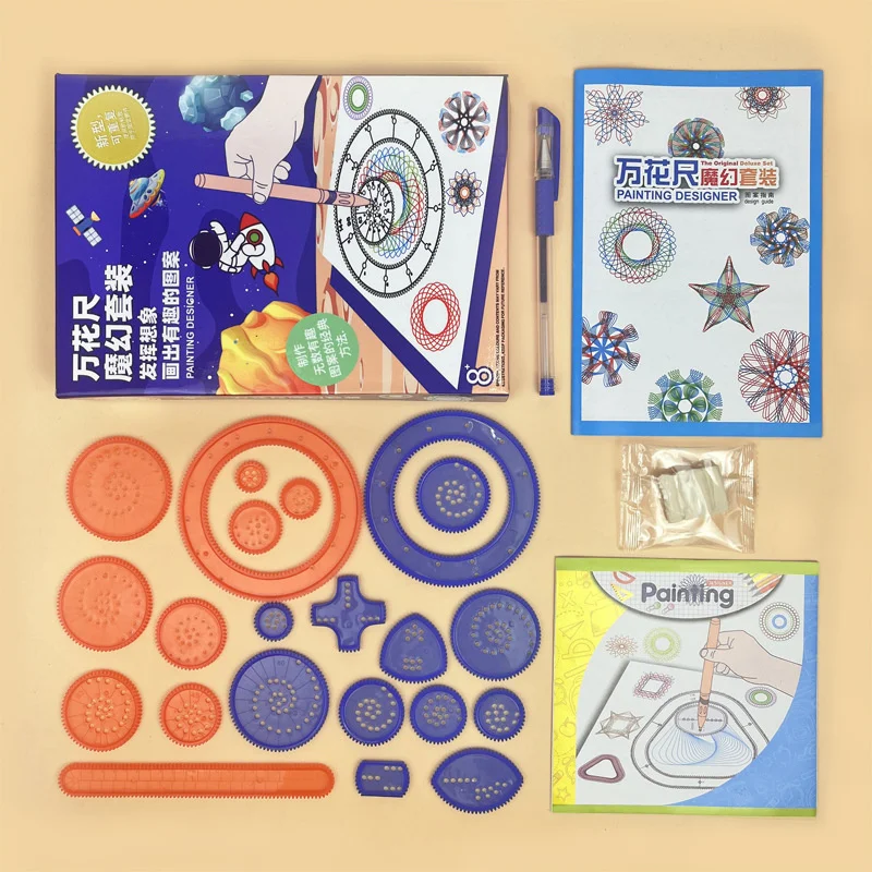 Spirograph Drawing Toys Set ingranaggi e ruote ad incastro righello geometrico accessori per il disegno giocattoli educativi creativi per bambini