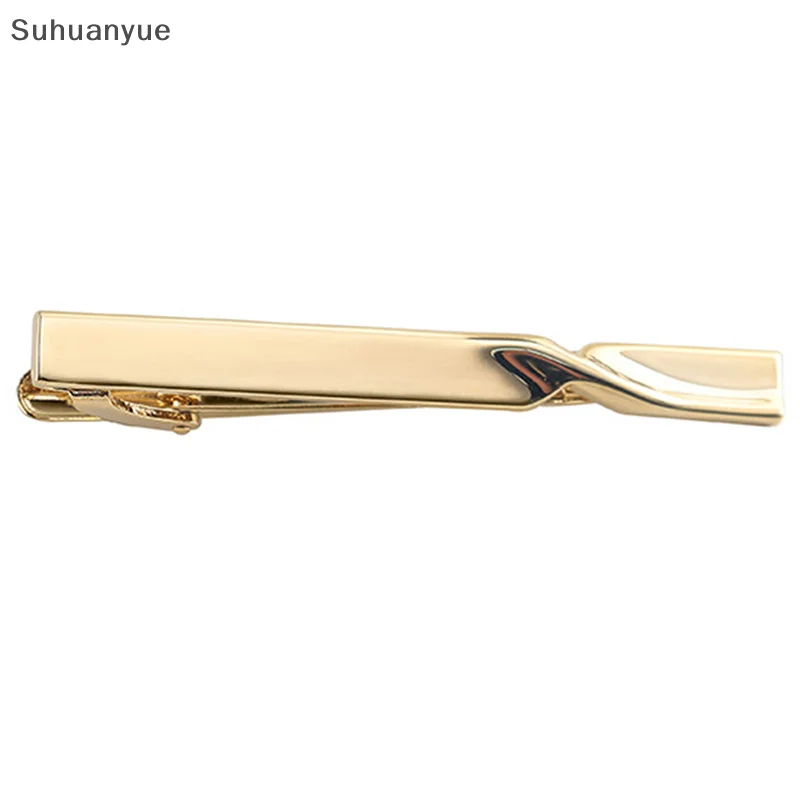 1Pc Tie Clip for Men Copper Simple Bar Clasp Practical Fashion Mens Classic Tie Clips Clamp Pin Jewelry Necktie Accessories