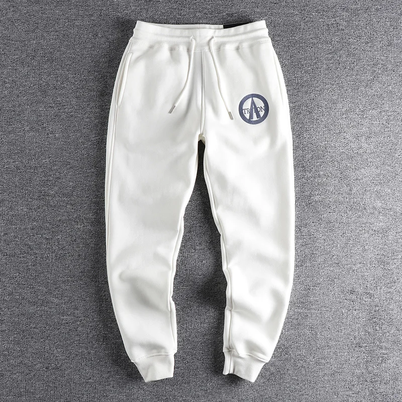 

Elegant American Style Fleece Lined Thickened Casual Sweatpants Men's Slim Fit Versatile Youthful Sporty Trousers