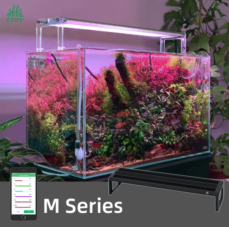 

Week aqua M Pro-K Series Lighting for 30 to 50cm Aquariums APP Controlled Full Spectrum for Aquatic Enthusiasts