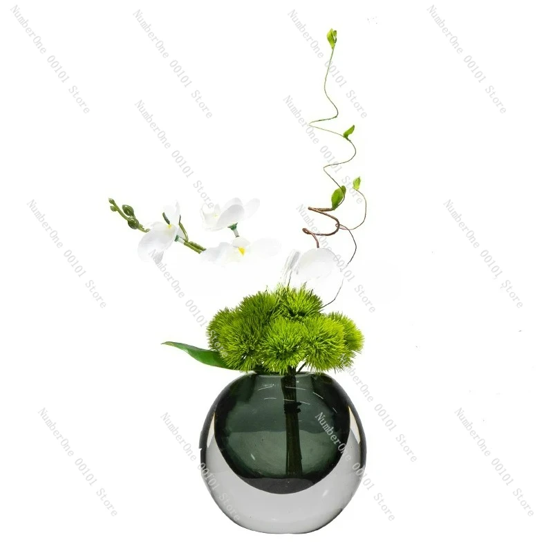 

modern simple negotiation table simulation flower art glazed vase bouquet living room ornament