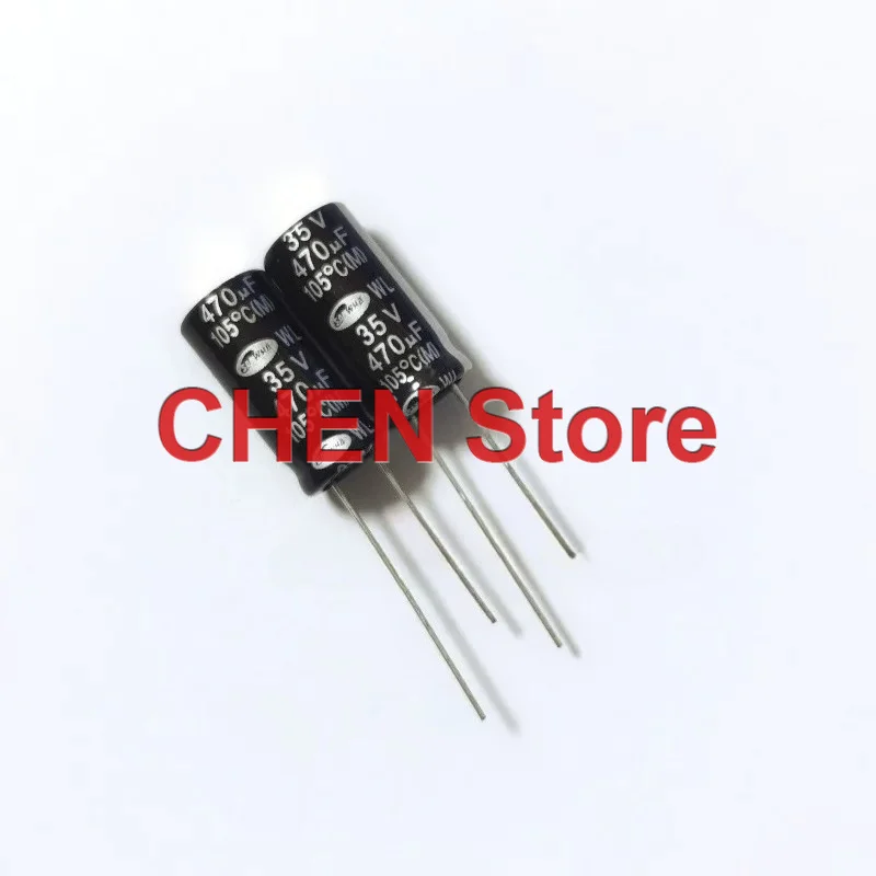 50PCS/lot original SAMWHA WL 35V470UF 10X20MM 105C 470UF 35V electrolytic capacitor free shipping