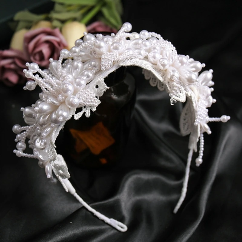  Modern Sparkling Pearls Hair Jewelry Bridal Headpieces Party Blingbling Flower