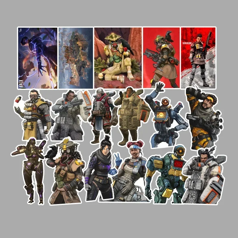 10/25/50Pcs Hot Shooting Cartoon Game Stickers Graffiti Waterproof Sticker