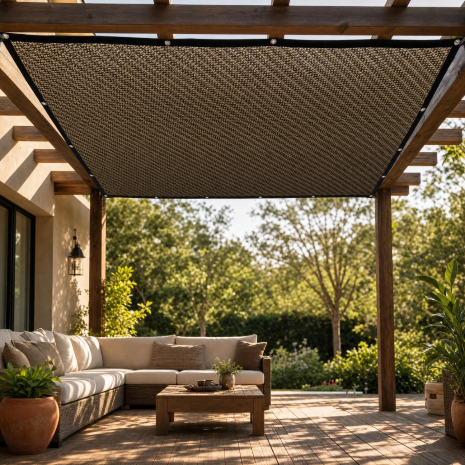 Shade Cloth with Grommets Heavy-Duty Shade Net with Grommets Privacy Screen Sunblock Netting Lightweight for Homeowners, Patio