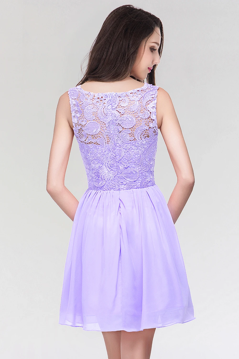 BABYONLINE Elegant Lace Short Cocktail Dresses For women 2025 Sexy A-line Girl Knee-Length Chiffon Evening Party Prom Gwons