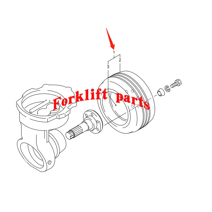 NICHIYU station electric forklift accessories FBR10-75 drive wheel assembly 4690-35690