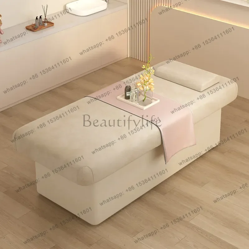 LSModern Multifunctional Massage Bed Nordic Comfortable Massage Bed For Beauty Salon Embroidery Ear Picking Salon Furniture FYMT