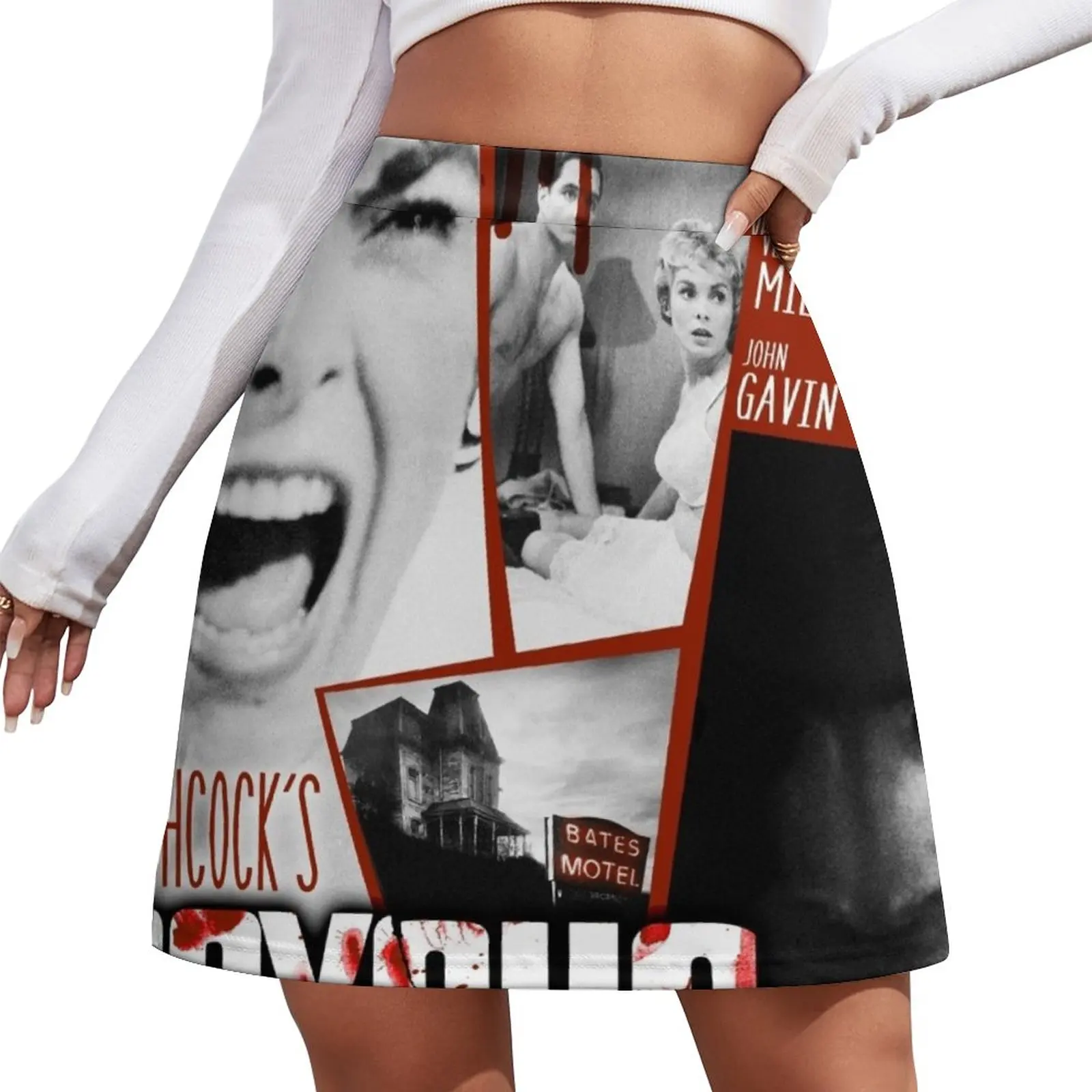 

Hitchcock Psycho Movie Mini Skirt Women clothing Women skirts Short skirts