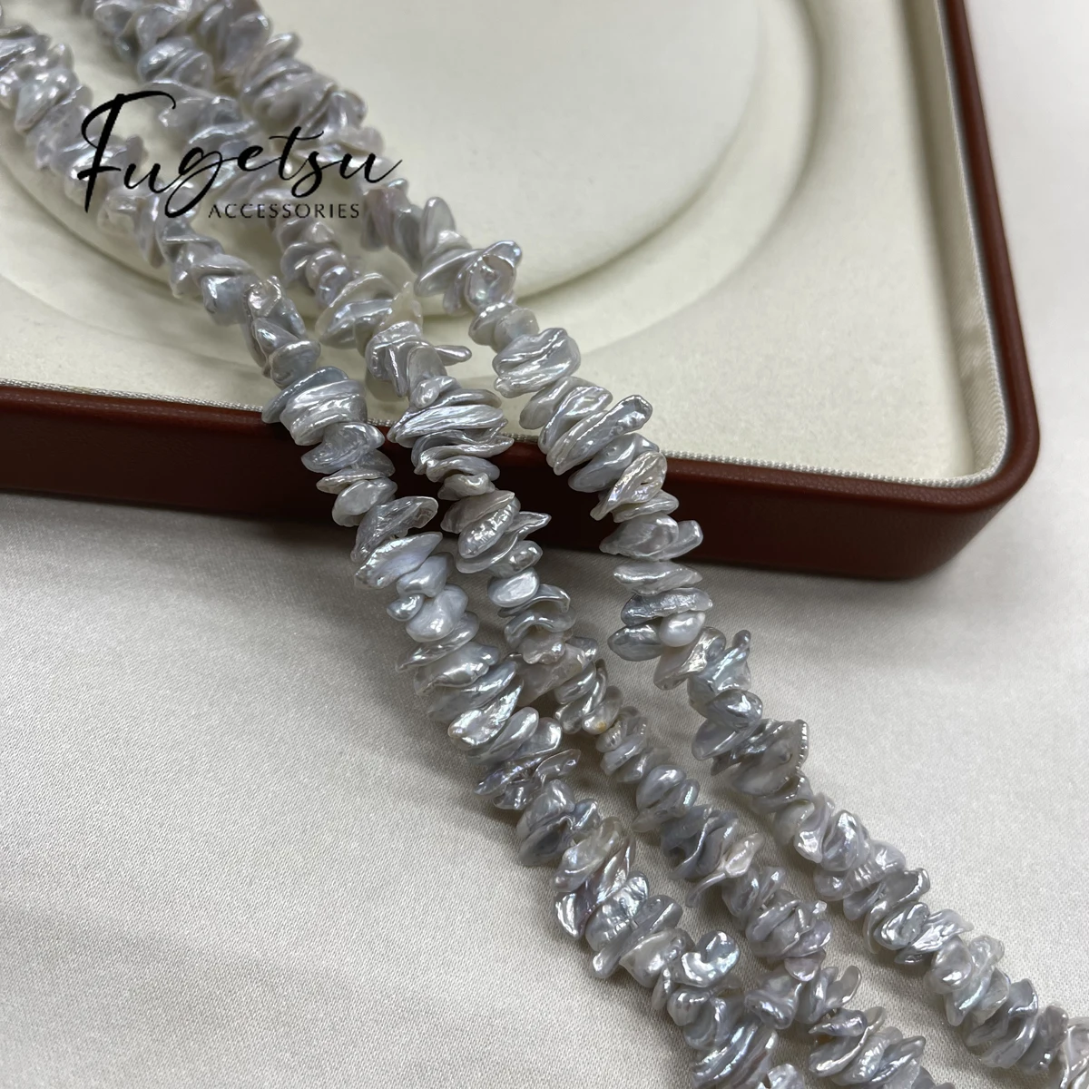 

Natural Freshwater Pearl Silver Gravel Pearl 11-13mm For Jewelry Making DIY Necklace Bracelet Earrings Accessory