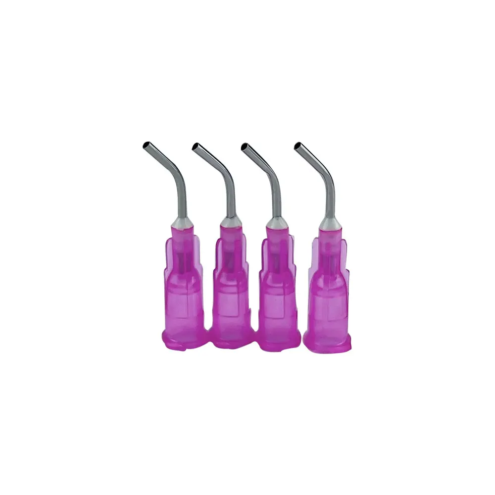 100 stücke Dental Bewässerung Gebogene Nadel Tipps Dental Flow Dichtstoff Ätchant Verbund Harz Säure Reagenz Lieferung Spritze Tipps – Detail 4