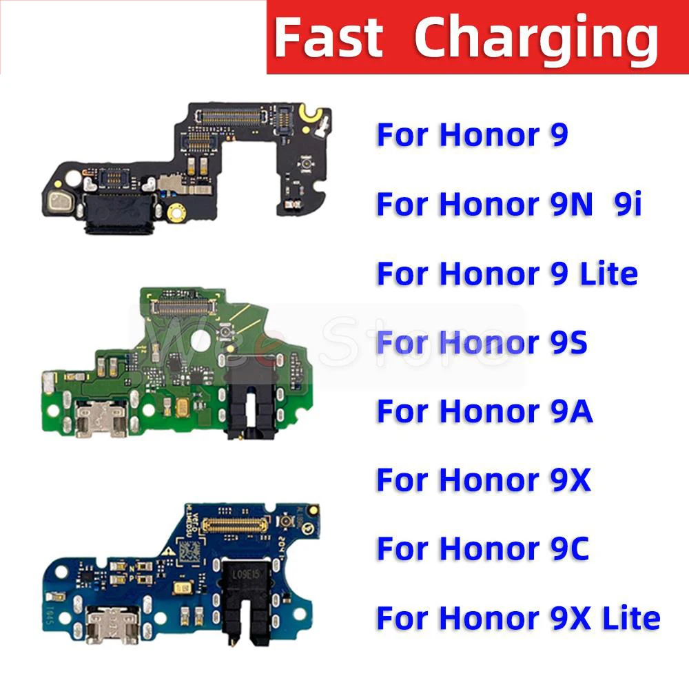 AiinAnt Charger Dock Connector Port Fast Charging Board Flex Cable For Huawei Honor 9 9A 9C 9N 9i 9s 9X Lite Pro Phone Parts