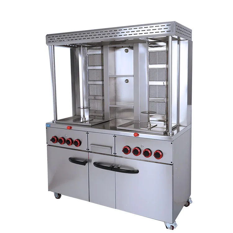 Eight Burners Electric Automatic Rotating Doner Kebab Machine Chicken Shawarma Grill Machine Kebab Machine Turkey Kebab