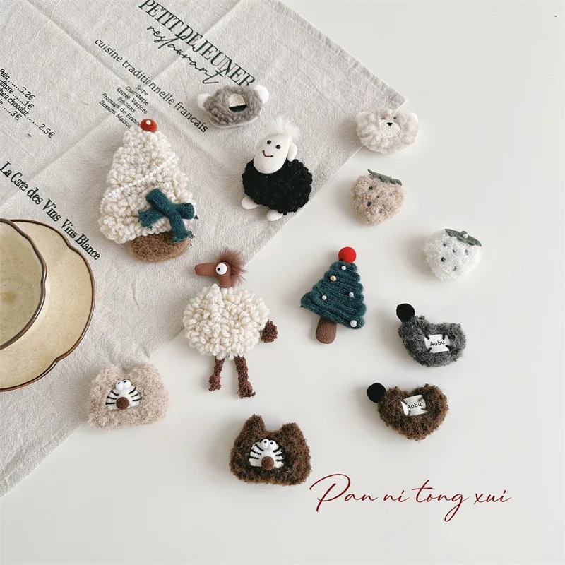 

Soft Fabric Animal Brooch Cute Plush Toy Pin for Bag Keychain DIY Handmade Hat Pendant Versatile Daily Wear Accessory Women