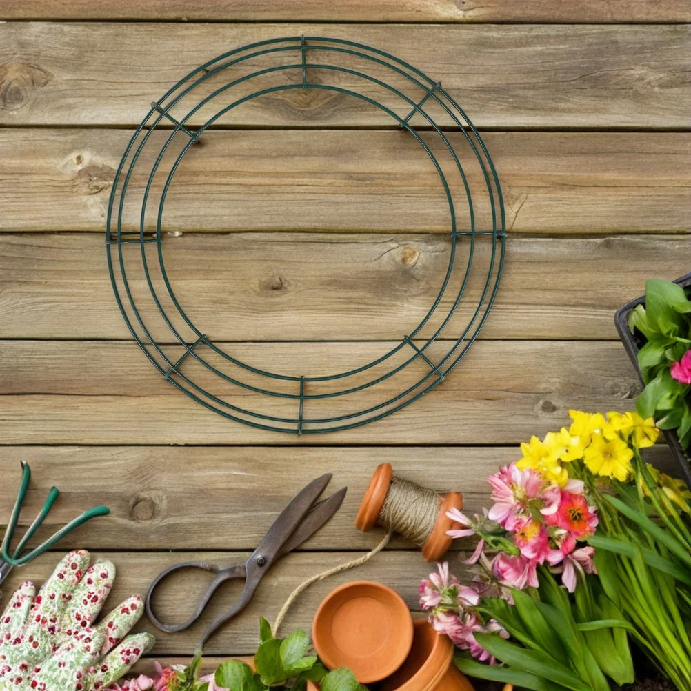 

10 Inch Round Metal Wreath Frame 2pcs Iron Floral Hoop Ring for DIY Christmas Wedding Party Decoration Accessories