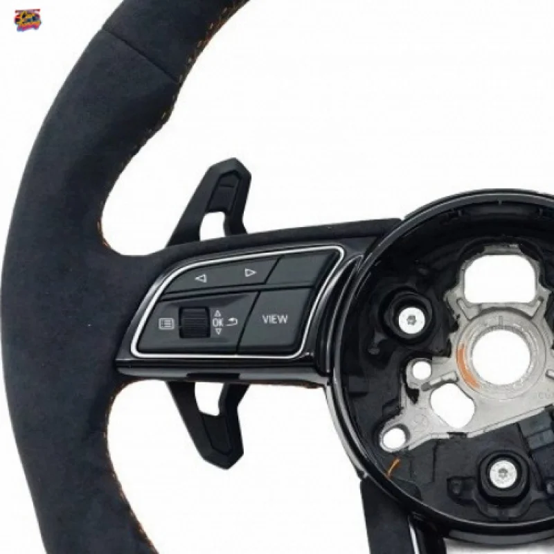 Suitable for Audi suede steering wheel with multi-function buttons and paddle shifters, modified and upgraded, direct from the m