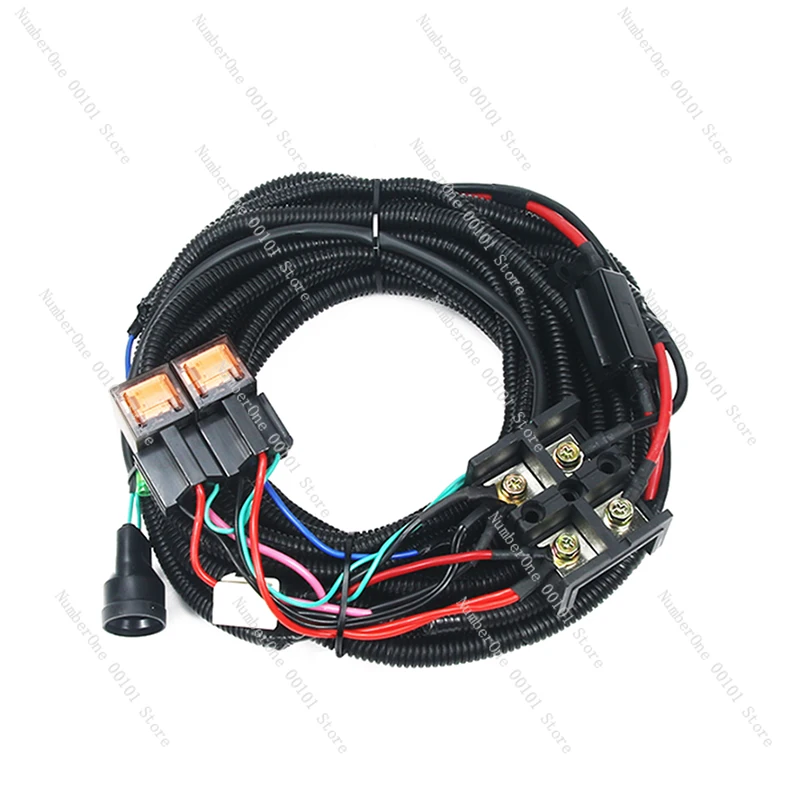 

Automobile air conditioner refit assembly kit general purpose wiring harness high power relay truck excavator forklift loader