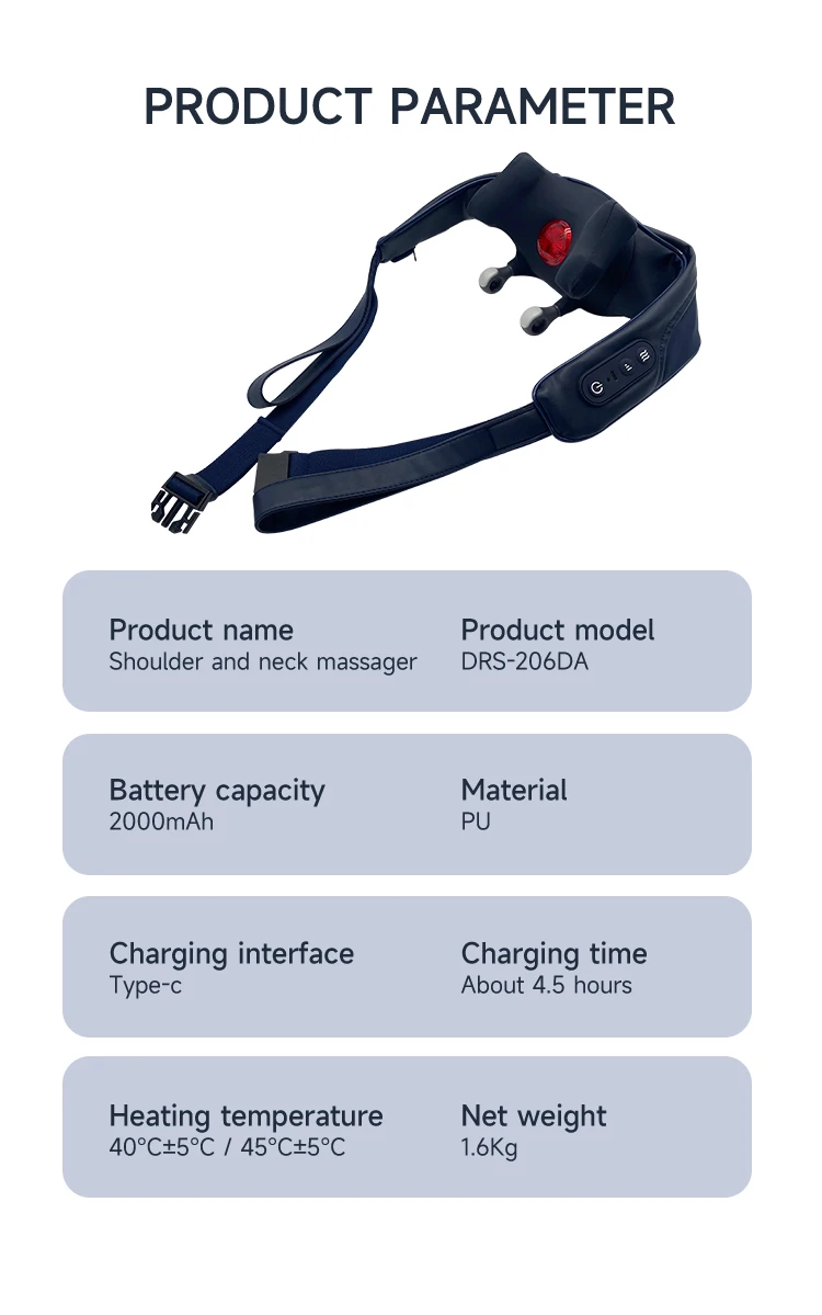 Darius Massaggiatore elettrico multifunzionale per collo e spalle con funzione di calore Nuovo prodotto