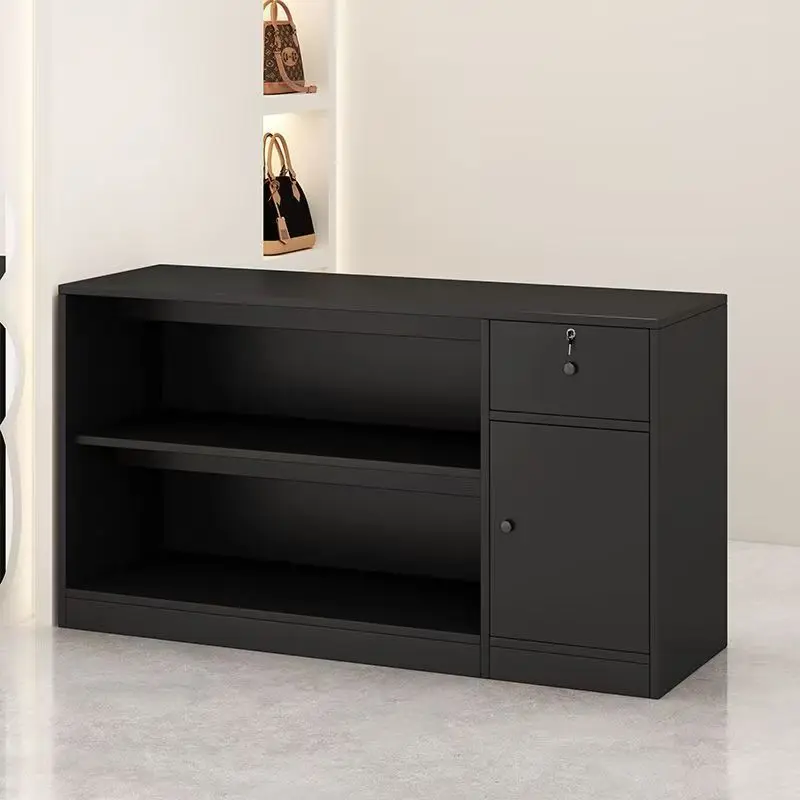 Small Front Reception Desk Multifunctional Checkout Counter Table, Retail Display Stand for Clothing Store Beauty Salon Office - view 4
