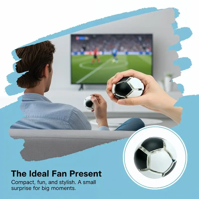 Explosions 2026 Football Keychain Football Decompression Toy Fingertip Press Puzzle Boredom Fans Carry Small Pendants.
