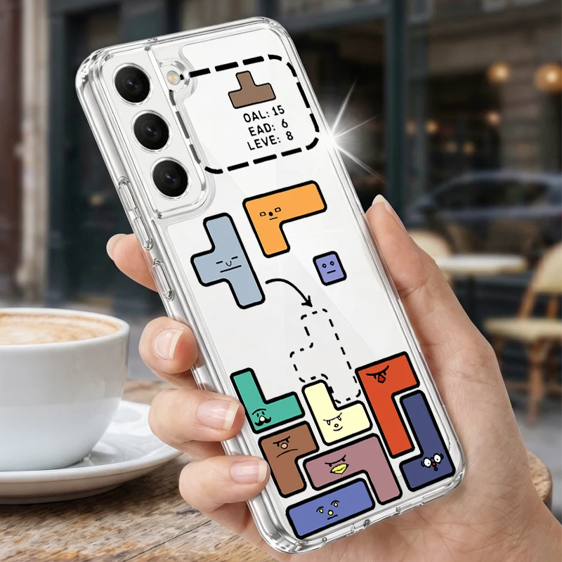 Colorful Blocks Spots Case For Samsung S26 S25 Ultra S24 Plus S22 S23 S21 FE A54 A15 A35 A55 A16 A36 A56 A17 A37 A57 5G Cover