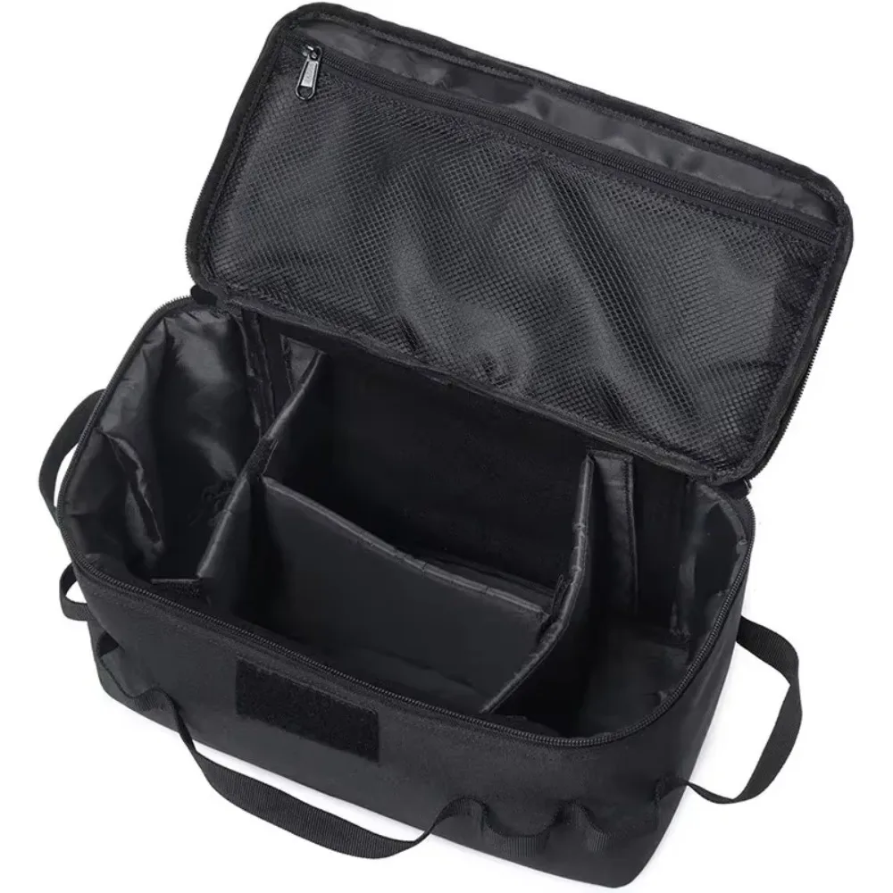 Large Capacity Outdoor Camping Storage Bag - Ground Nail Tool Bag with Picnic Cookware Utensils Kit Gas Canister Organizer