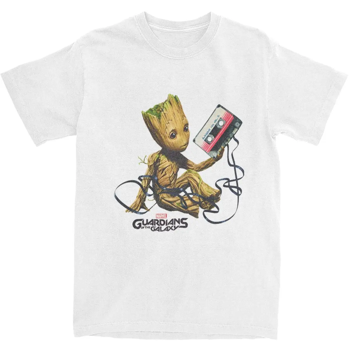 Guardians Of The Galaxy Groot Logo T-Shirt Men Y2K Basic Pure Cotton T-Shirts Summer Crew Neck Hip Hop Tees Design Big Size Tops