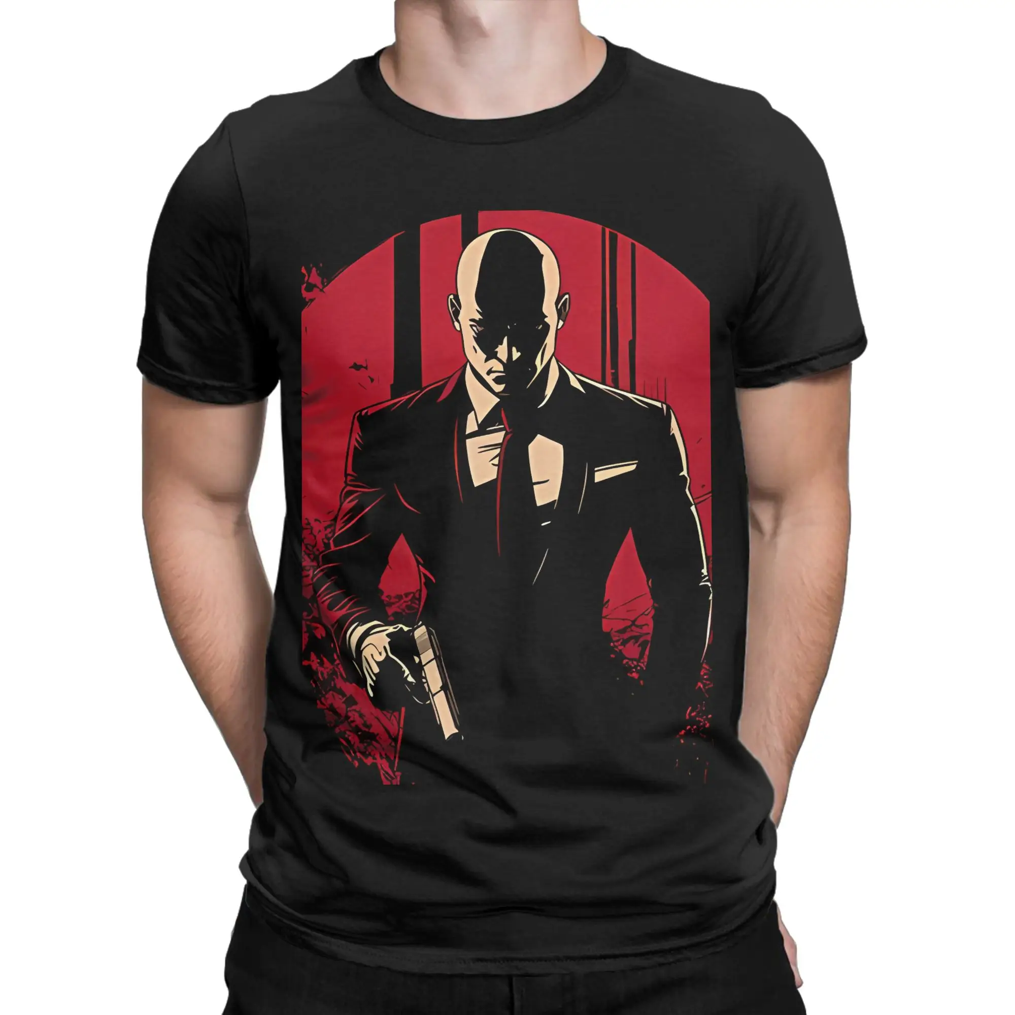Agent 47 1 Funny 100% Cotton T-Shirt Hitman Tops Tees For Men