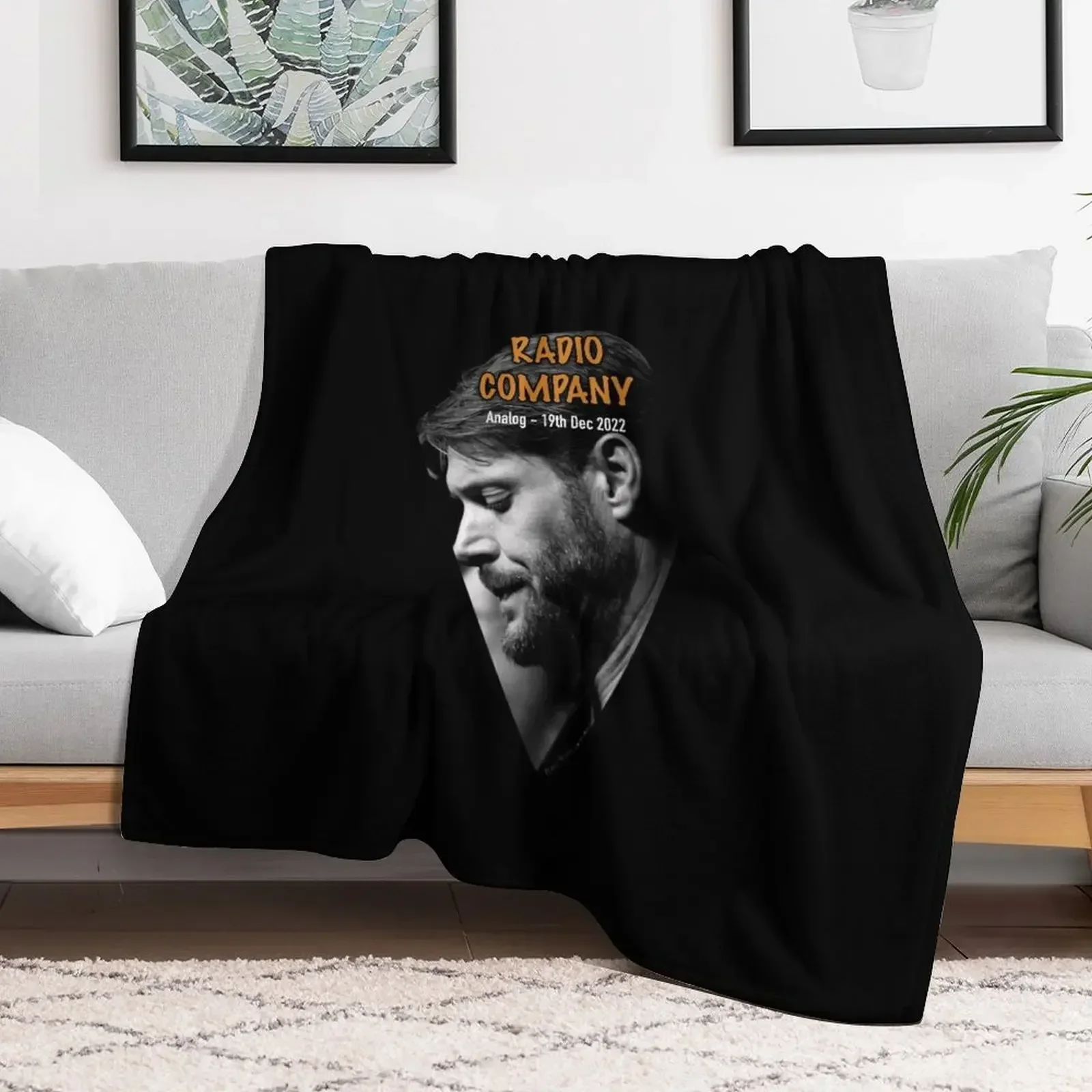 Jensen Radio Company Guitar Pick Throw Blanket blankets and throws Stuffeds Flannel Fabric bed plaid Blankets