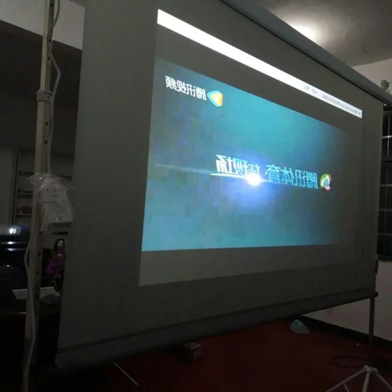 모터 구동 전동 후면 투사 스크린 60-100인치, 리모컨 포함, LED LCD HD 프로젝터 3D 4K 지원 후면 투사