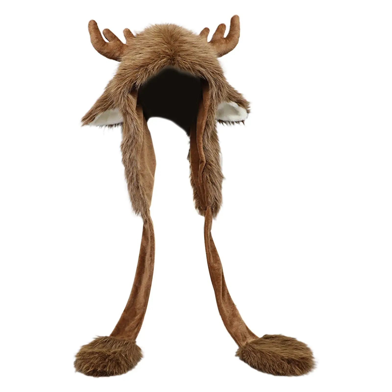 

Soft Plush Hat Lightweight Warm Winter Hat Windproof Novelty Antler Ears Hat