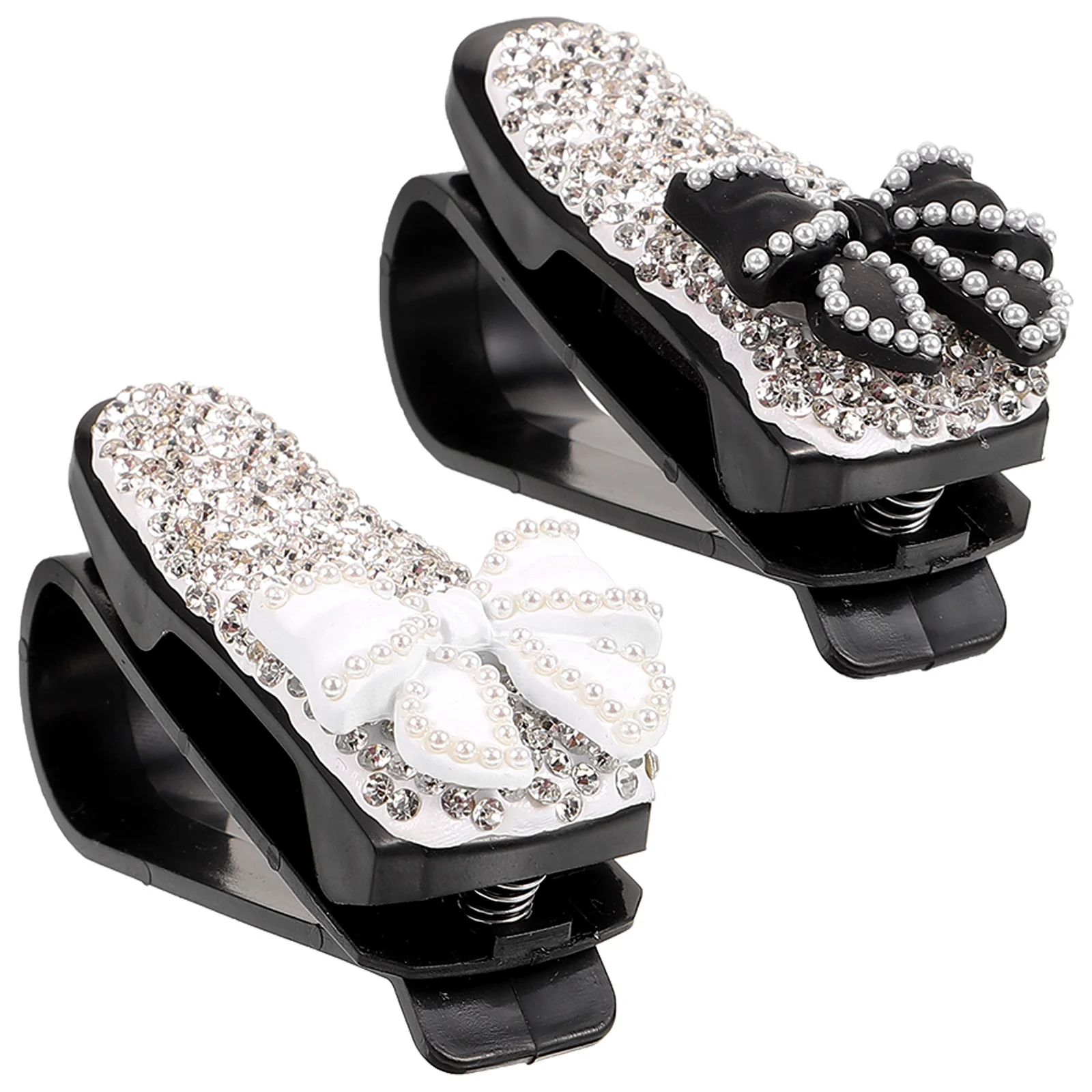 

2pcs Car Sunglass Holder For Visor Mount Universal Glasses Clip Eyeglasses Hanger Organizer Suv Truck Cab Storage