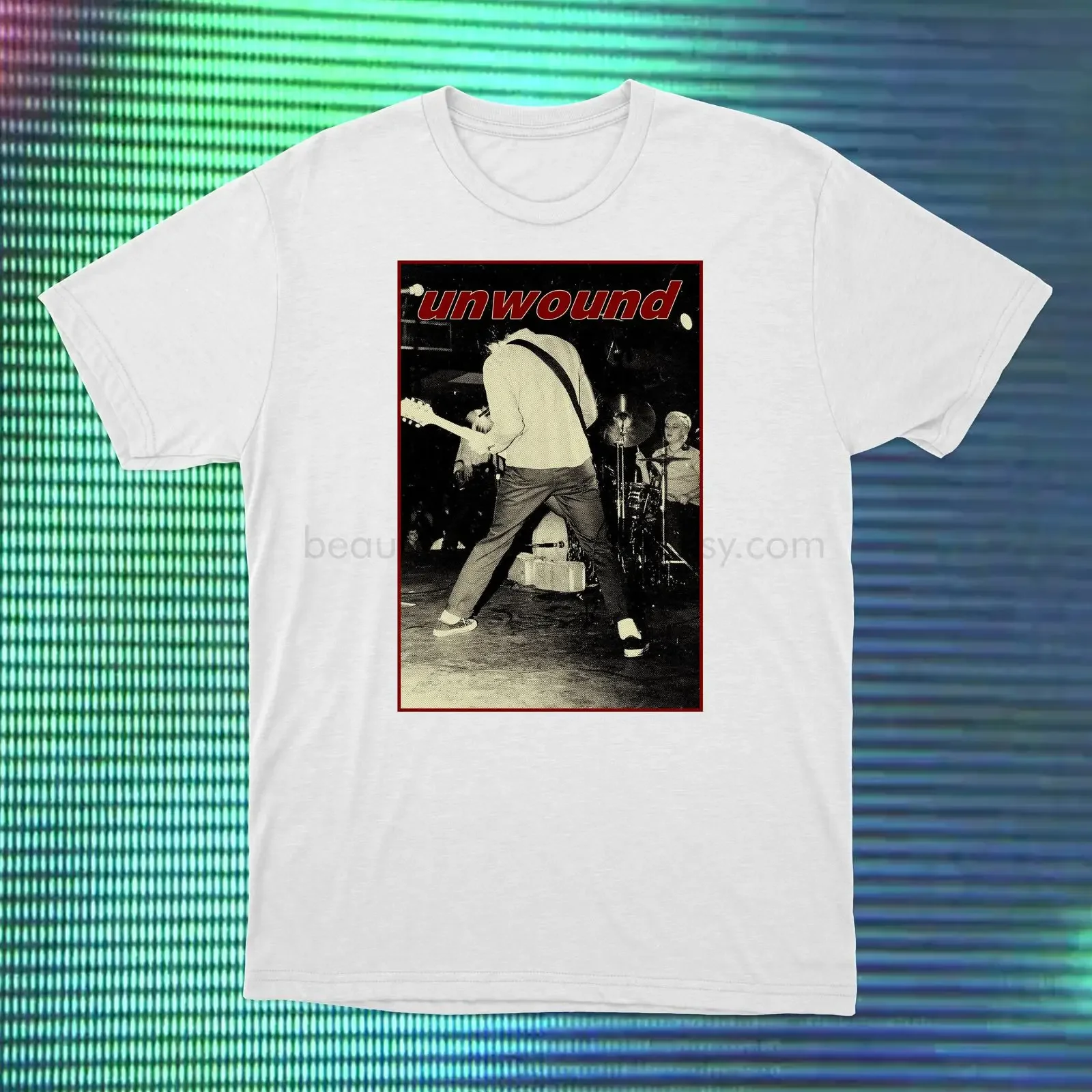 Unwound Live T Shirt Post Hardcore Noiserock vintage Washed Casual streetwear Top For Everyday Wear Stretched Stylish Soft