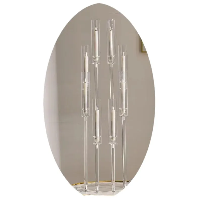 Wedding Props Are Popular in Europe Creative Acrylic 8-head High Candlestick Road Candlelight Dinner First Choice