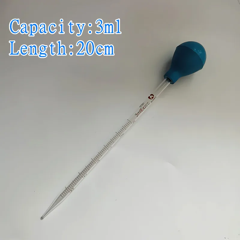 2pcs 4pcs Glass Glass Dropper with Scale Line,Chemical Laboratory Glass Pipette with Rubber Head