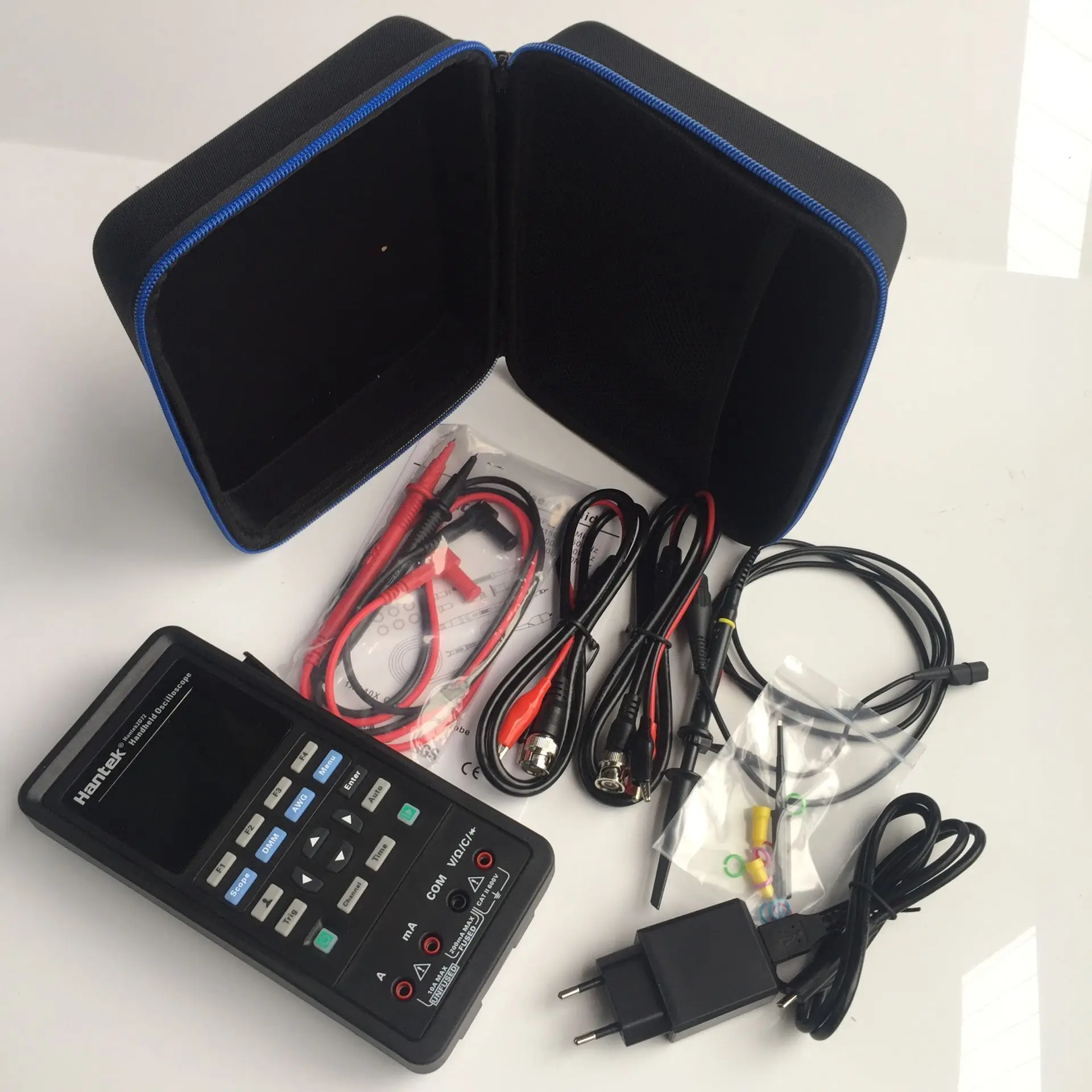 

Цифровой осциллограф Hantek 3 в 1, 2D72, USB, 2 канала, 40 МГц, 70 МГц, ЖК-дисплей, измерительный инструмент