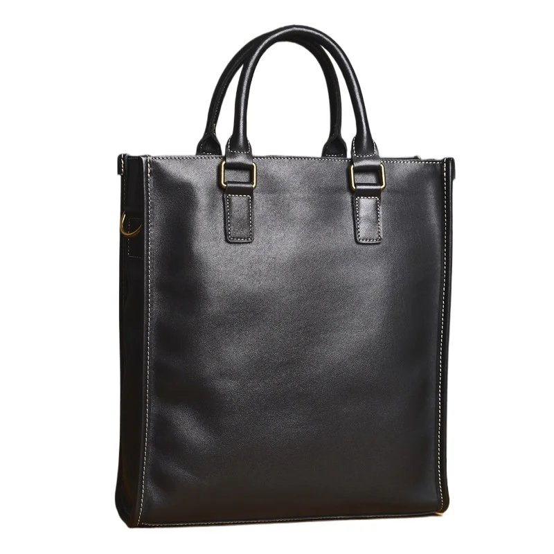 

Men's Luxury Leather Briefcase Purse Handbag for Business Commute Large Capacity Genuine Cowhide Laptop Document Bag
