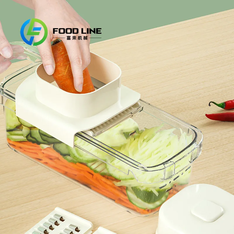 

Easy to Use Multifunction 6 in 1 Vegetable Slicer with Multiple Blades Potato Grater Cucumber Chopper Household Kitchen Cutter